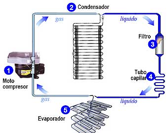 Funcionamiento de un frigorífico. GOCISA distribuidora de frigorificos. Venta al por mayor de frigorificos.